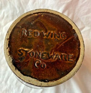 Vintage Redwing Minnesota Stoneware Wax Sealer Jar Marked