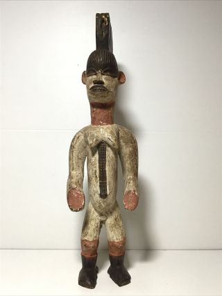 Antique African Art Gabon Tribal Wood Carving Fertility Figure,  Fang People.  H46cm