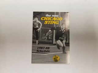 Chicago Sting 1987/88 Misl Indoor Soccer Pocket Schedule - Joe Gentile
