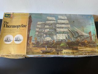 Vintage 1971 Revell The Thermopylae Ship Model H - 390 Open Box 34”l Missing Lines