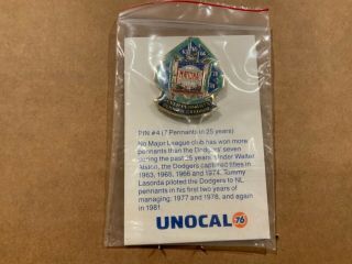 Vtg 1980’s Unocal 76 Los Angeles Dodgers Pins (total Of 3)