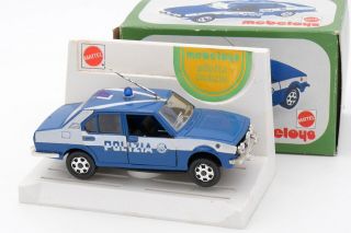 Mebetoys Mattel 1/43 Alfa Romeo Alfetta Polizia A - 83 Avec Sa Boite