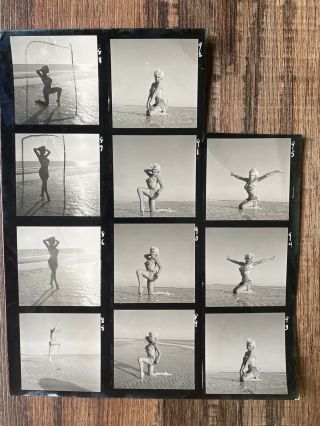 Vintage Signed Bunny Yeager Nude Model Contact Sheet From Yeager’s Archive