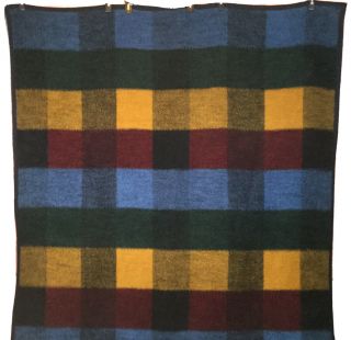 Vintage Biederlack of America Color Blocks Throw Blanket Retro Style 56 X 74 USA 2