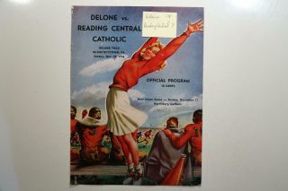 1946 Delone Vs Reading Central Catholic - Vintage High School Football Program
