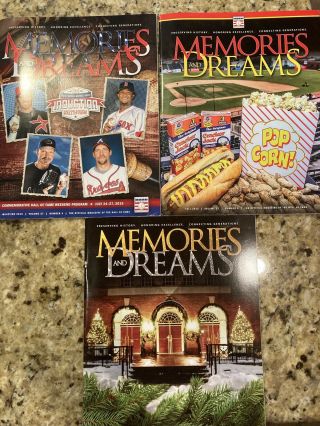 (3) 2015 Memories And Dreams Baseball Hall Of Fame Members Only Magazines