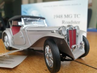 Franklin 1:24 1948 Mg Tc Silver Classic Vintage Model No 198 Of 1,  500
