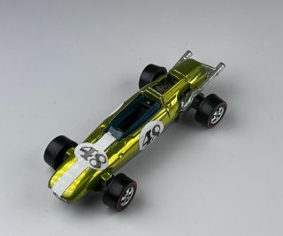 Restored Hot Wheels Redline - 1969 - Grand Prix - Indy Eagle - Yellow