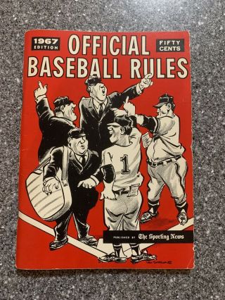 1967 Edition Official Baseball Rules The Sporting News
