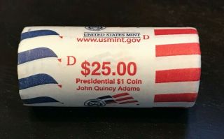 2008 - D John Quincy Adams Presidential Dollar Us Roll 25 - $1 Coins