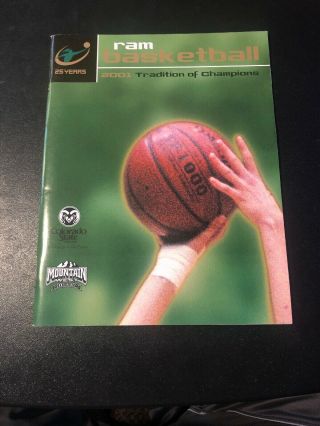 2001 Colorado State Rams Women’s Basketball Media Guide