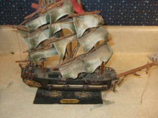 Vtg Fragata Espanola Ano 1780 Ship 9 " Long Toy Wooden Model Boat Spanish Antique