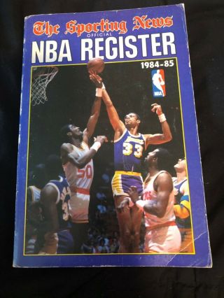 1984 - 85 The Sporting News Nba Register - Los Angeles Lakers Kareem Abdul Jabbar