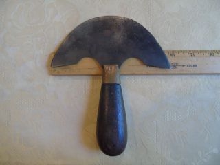 Antique Vintage Leather Tool C S Osborne Round Knife 5 - 3/4 " Wide