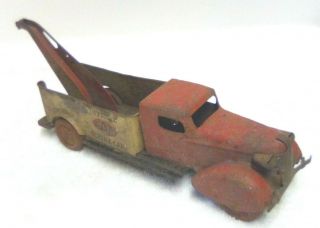 Vintage 1940s Wyandotte Aaa Official Service Car Tow Truck Pressed Steel Toy