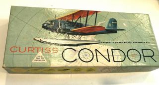 Ideal Curtiss Condor,  1 " To 7 " Scale,  No 3724,  Unassembled In The Box