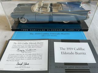 Franklin 1959 Cadillac Eldorado Biarritz Convertible 1:24 Scale With Case