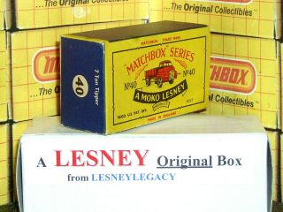Matchbox Moko Lesney 40a Bedford 7 Ton Tipper Type B5 Empty Box Only A