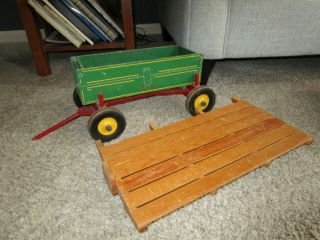 Agco Deutz Allis Chalmers Farm Toy Wood Peter Mar Hay Rack Box Wagon