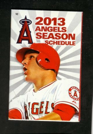 Los Angeles Angels - - Mike Trout - - 2013 Pocket Schedule - - Budweiser