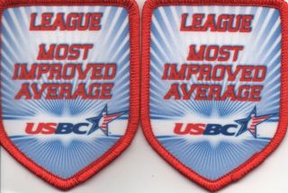 Usbc (2) Youth League Most Improved Average Bowling Patches: