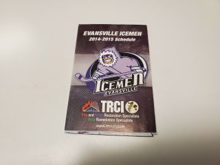Rs20 Evansville Icemen 2014/15 Minor Hockey Pocket Schedule - Coors Light