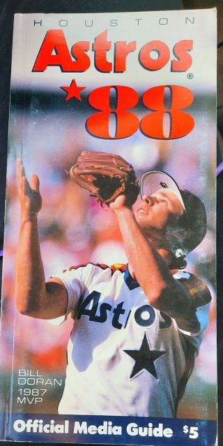 1988 Houston Astros Media Guide Craig Biggio Rookie Ryan Doran Reynolds,