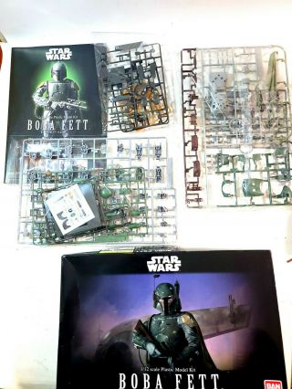 Bandai Star Wars Boba Fett 1:12 Scale Model Kit,  Open Box,  Complete,