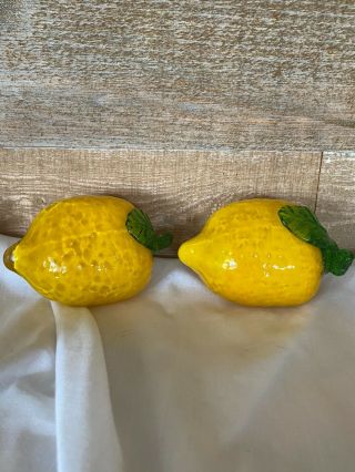 Vintage Glass Lemon Fruit Basket Ornaments
