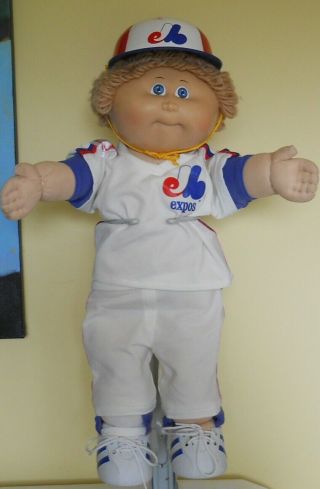 1985 Canadian Cpk Cabbage Patch Kid Doll All Star Baseball Player Montreal Expos