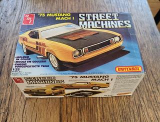 Amt Ertl 1973 Ford Mustang Mach I Street Machine 1/25 Model Car Kit No Upc