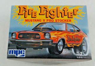 Amt Mpc 1:25 " Fire Fighter " Mustang Ii Pro Stocker Model Kit 38407 Incomplete