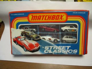 Matchbox Lesney Superfast Carry Case Gift Set " Street Classics " With 5 Cars