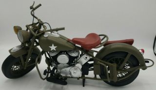 Vintage Indian Chief Army Motorcycle Plastic Ray Model 1998 Scale 1/6