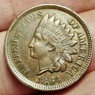 United States Of America (usa) Indian Head 1 Cent 1864 Coin (xf, )