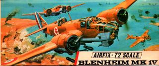 Airfix 1/72 Bristol Blenheim Mk.  Iv Ww2 Raf Medium Bomber Open Box Unbuilt Kit