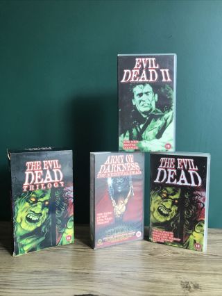 Rare The Evil Dead Trilogy Vhs Video Tape 1980s Horror Film Classic Cult Boxset