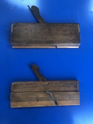 Pair Antique George Mutter Of London 18th Century Moulding Planes H.  Dick Irons