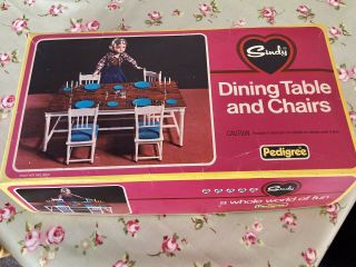 1970’s Vintage Sindy Dining Set With Box Complete