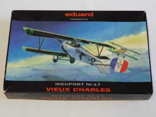 1/48 Eduard Nieuport Ni - 17 Ww1 French Bi Plane Plastic Model Kit 8023 Complete