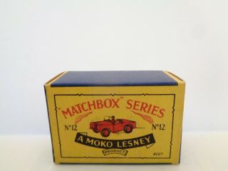 B3 Box For 1955 Moko Lesney Matchbox No.  12 