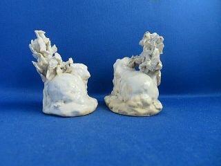 ANTIQUE EARLY 19THC DERBY PORCELAIN FIGURES OFSHEEP 