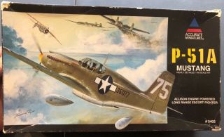 Accurate Miniatures P - 51a Mustang 1/48 Open Model Kit ‘sullys Hobbies’