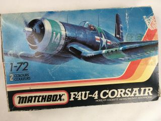 Matchbox Pk - 14 1:72 F4u - 4 Corsair Model Kit Plastic Airplane Military
