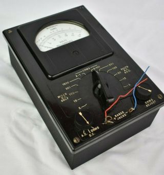 Antique Jackson Electrical Instrument Co.  Volt Meter Model 665 - j - 2 1949 2