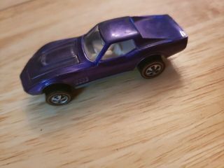 Hot Wheels Redline Custom Corvette Vintage 1968,  Purple