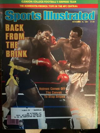 Sports Illustrated November 16.  1981 - Larry Holmes / Renaldo Snipes