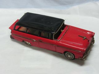 Vintage 1960s Tin Friction Japanese Station Wagon Ford Toy Bandai Restore/parts