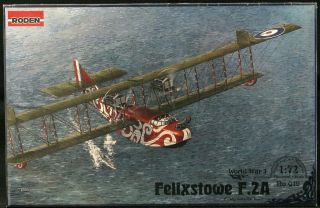 1/72 Roden Models Felixstowe F.  2a Early Version British Wwi Flying Boat