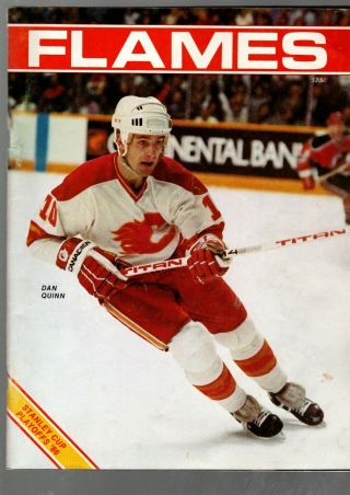 1985 - 86 Nhl Hockey Playoff Program: St.  Louis Blues At Calgary Flames,  May 14